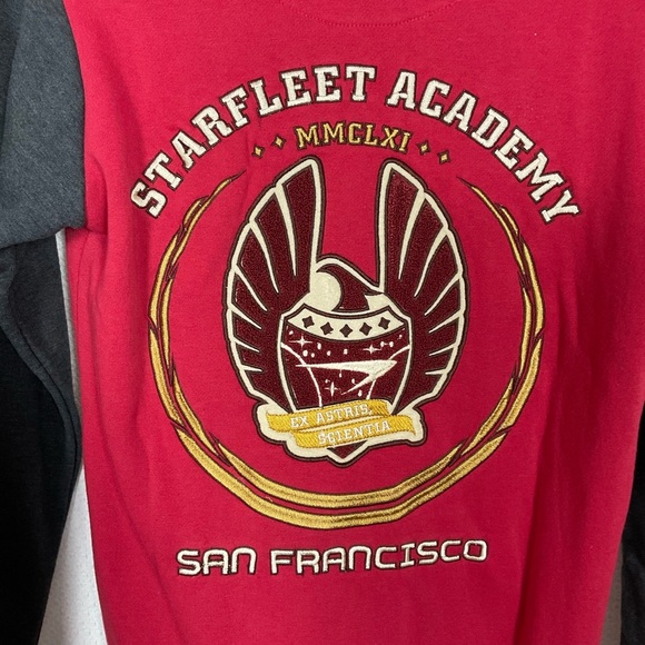 WeLoveFine x Star Trek Starfleet Academy Hooded Varsity Style Jacket XS New - Picture 6 of 6